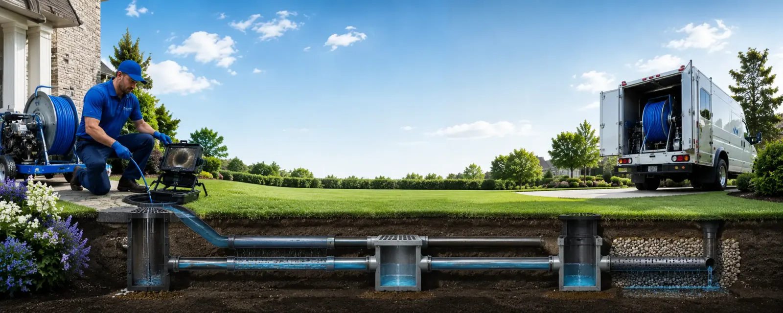 Outdoor drain cleaning information for Thornton, PA